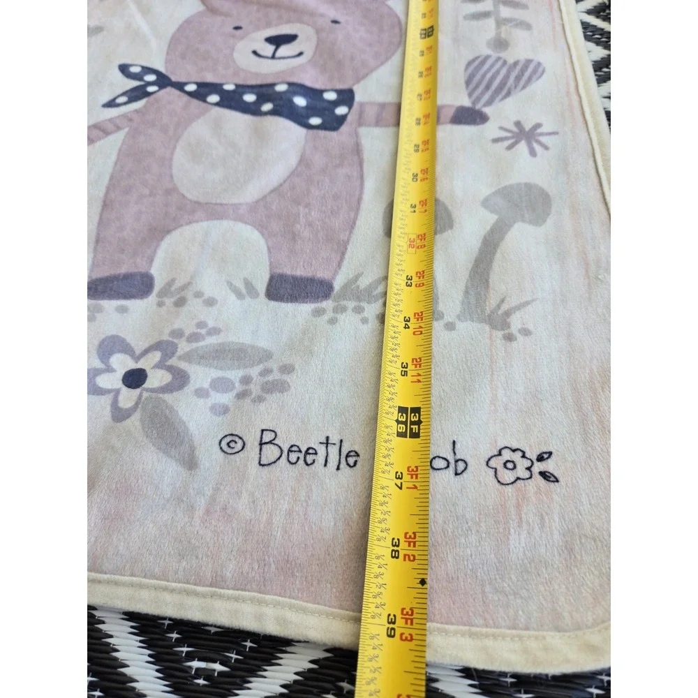 Beetle + Bob Baby Blanket Father In Heaven Prayer Plush Neutral Teddy Bear Gray‎